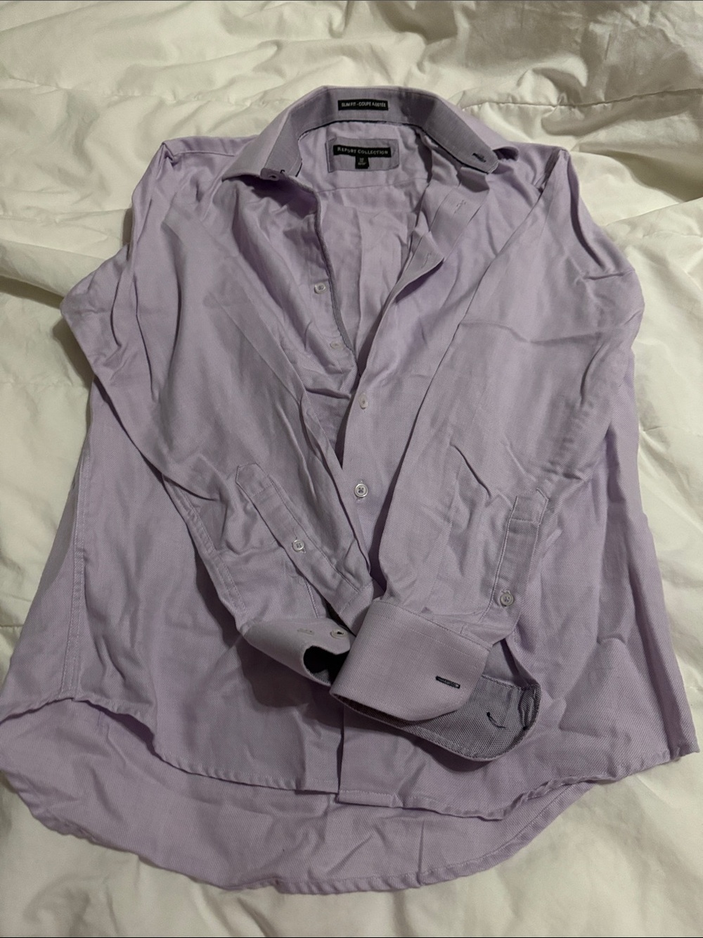 Report Collection Men's Lavender Dress Shirt